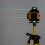 360° 4D lāzera līmeņrādis ar krusta lāzeru, 16 līnijas, statīvs, rokturis, komplekts