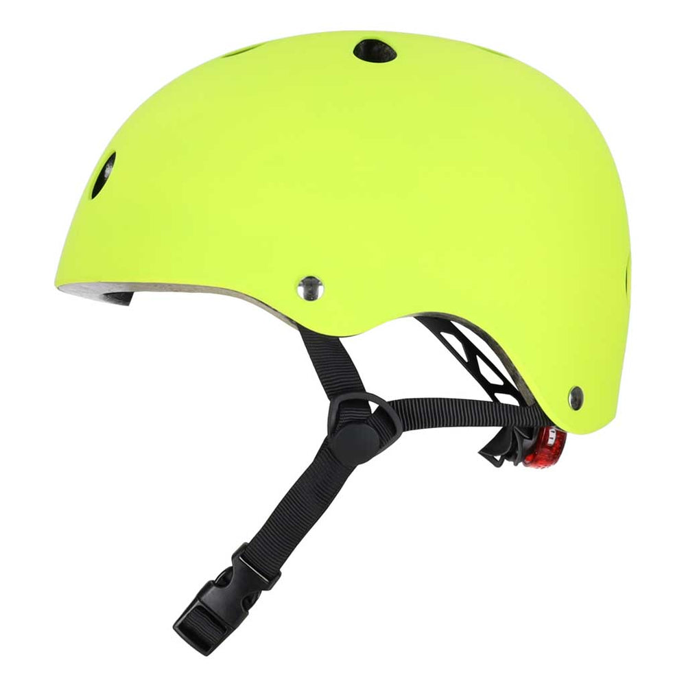 Trike Fix bērnu velosipēdu ķivere regulējama LED S 48-54cm spilgti zaļa