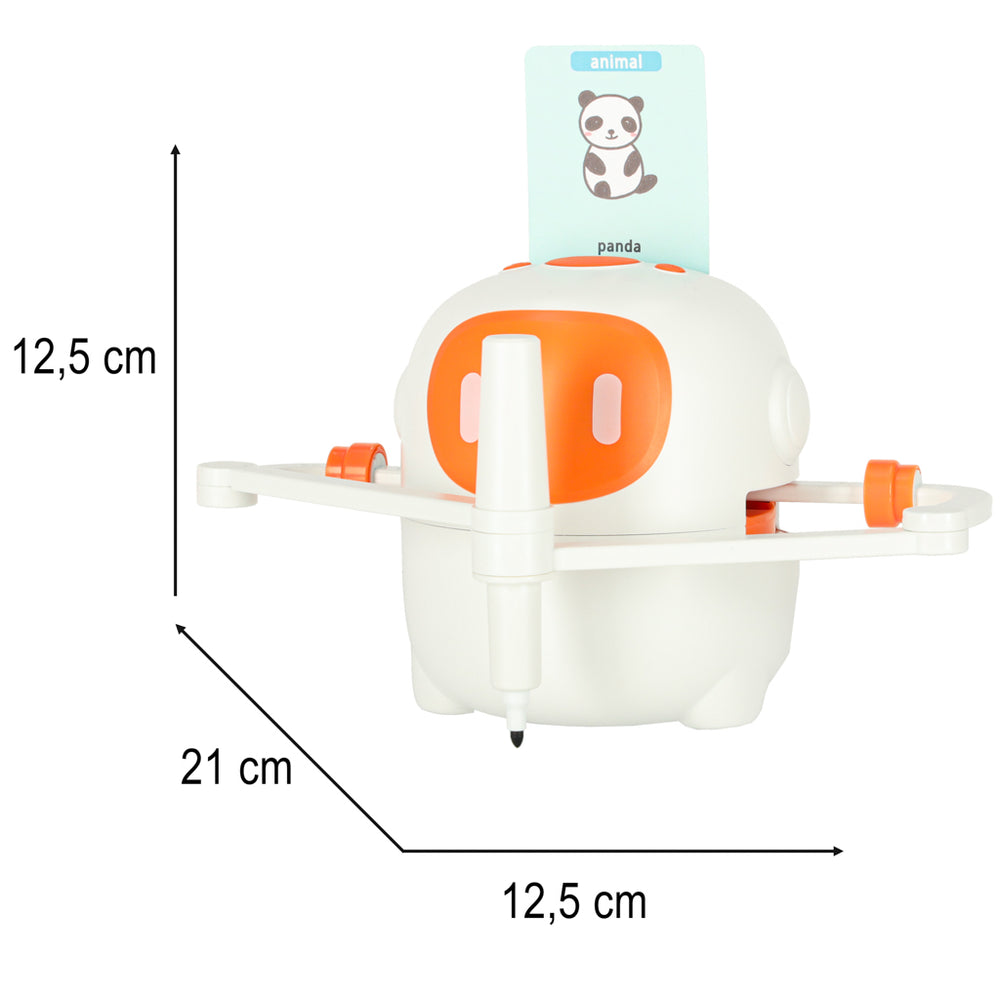 Izglītojošs robots interaktīva mācīšanās zīmēt rakstīšanas fišu komplektu marķieri oranžs