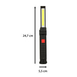 Darbnīcas lukturītis USB COB magnēts uzlādējams ar 1200 mAh 200 lm