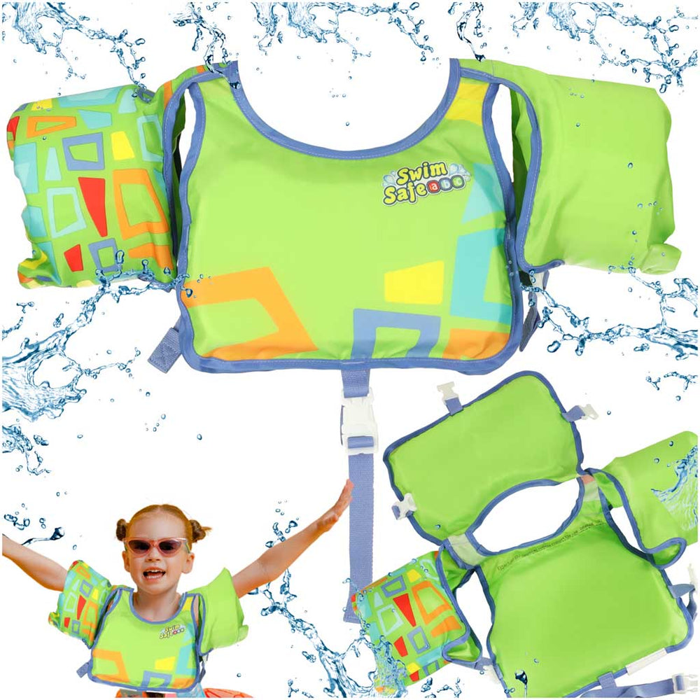 AQUASTAR Zaļa peldveste ar piedurknēm