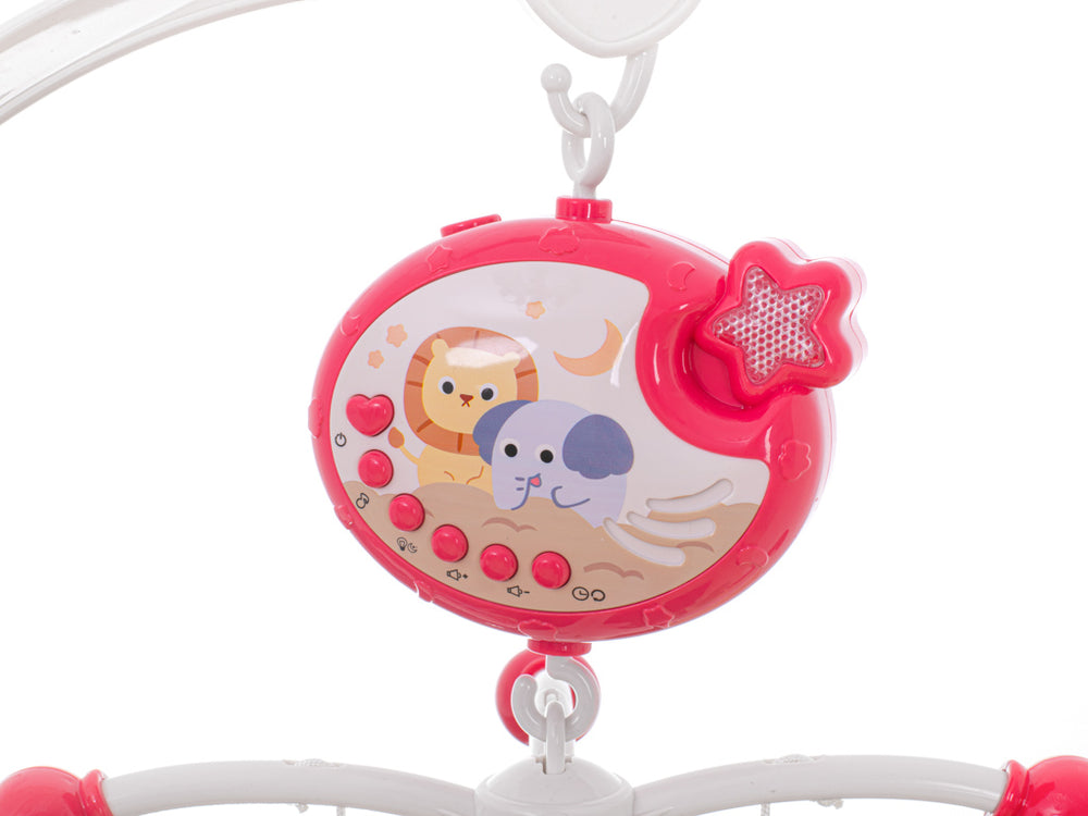 Lullaby zvaigžņu dizaina karuselis rozā + tālvadības pults