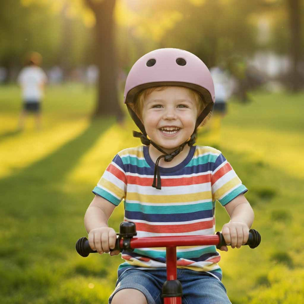 Trike Fix bērnu velosipēdu ķivere regulējama LED M 55-58cm violeta