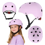 Trike Fix bērnu velosipēdu ķivere regulējama LED M 55-58cm violeta