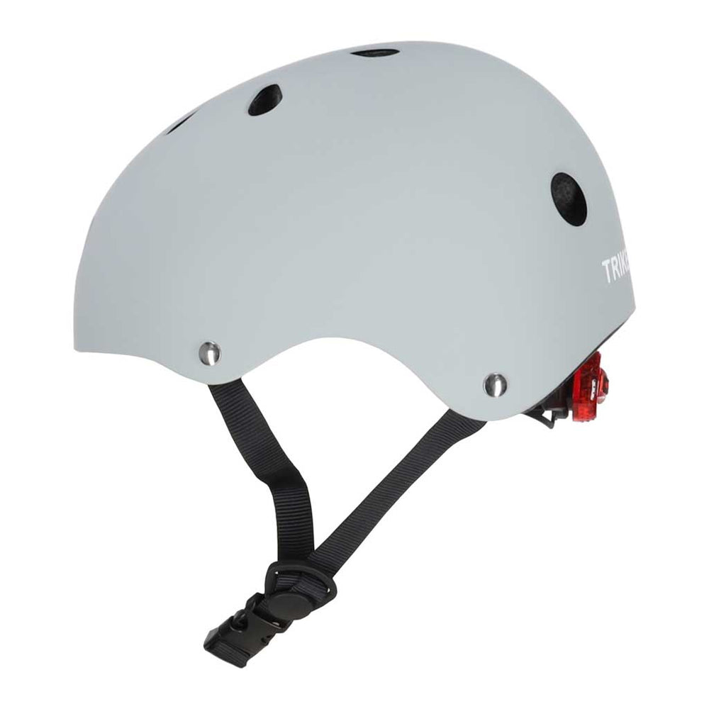 Trike Fix bērnu velosipēdu ķivere regulējama LED M 55-58cm tumši pelēka