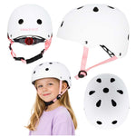 Trike Fix bērnu velosipēdu ķivere regulējama LED S 48-54cm balta