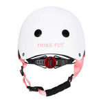 Trike Fix bērnu velosipēdu ķivere regulējama LED S 48-54cm balta