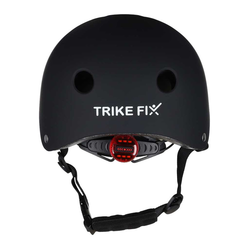 Trike Fix bērnu velosipēdu ķivere regulējama LED S 48-54cm melna