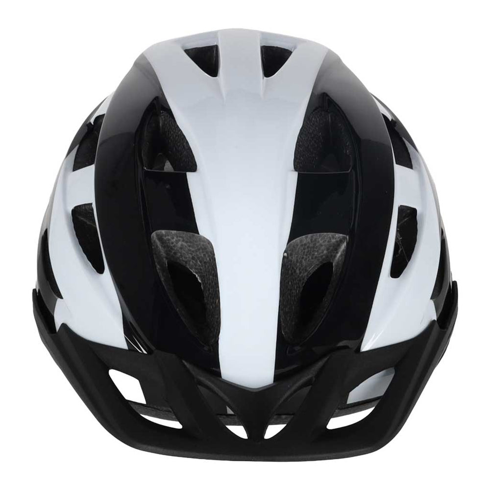 RALLEX sieviešu velosipēdu ķivere vīriešu regulējama melnā un baltā M 54-58cm