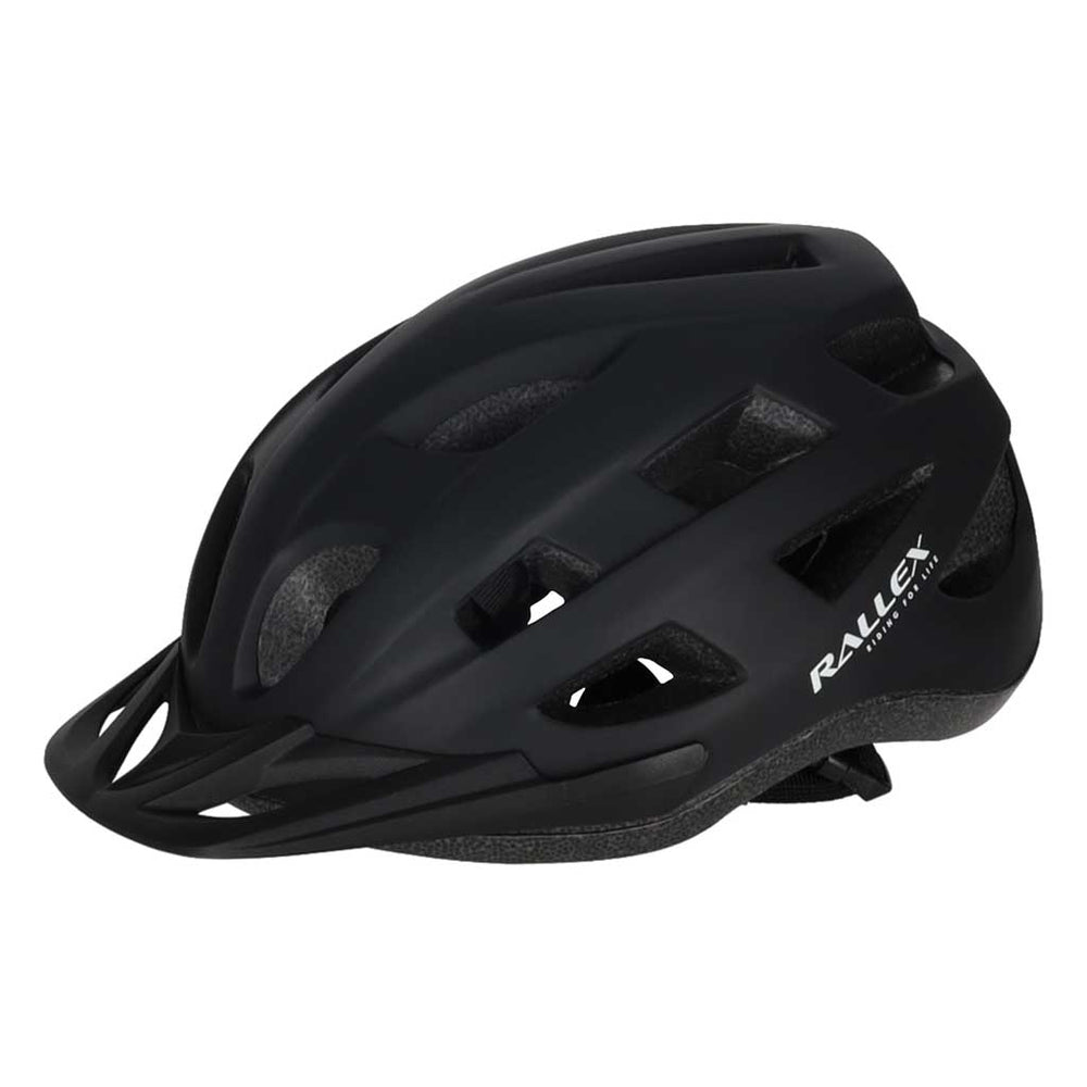 RALLEX sieviešu velosipēdu ķivere vīriešu regulējama melna L 58-62cm