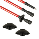 Nūjošanas nūjas saliekamās 2 gab sarkanas