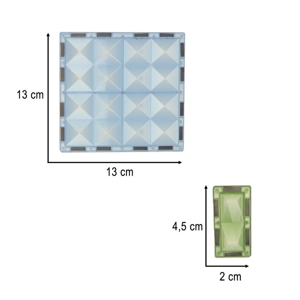 3D magnētiskie magnētiskie konstruktori gaismas dzīvnieku parks 124 el.
