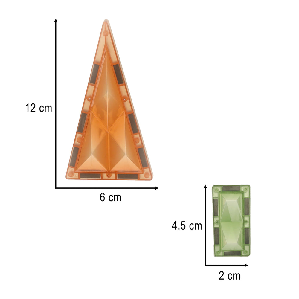 3D konstruktors magnētiskie ķieģeļi mirdzošs dzīvnieku parks 90 el.