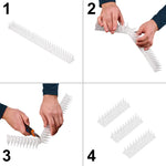 Baložu spīles putnu aizbāzni plastmasas blīvs blīvs balts 8el. 43 cm