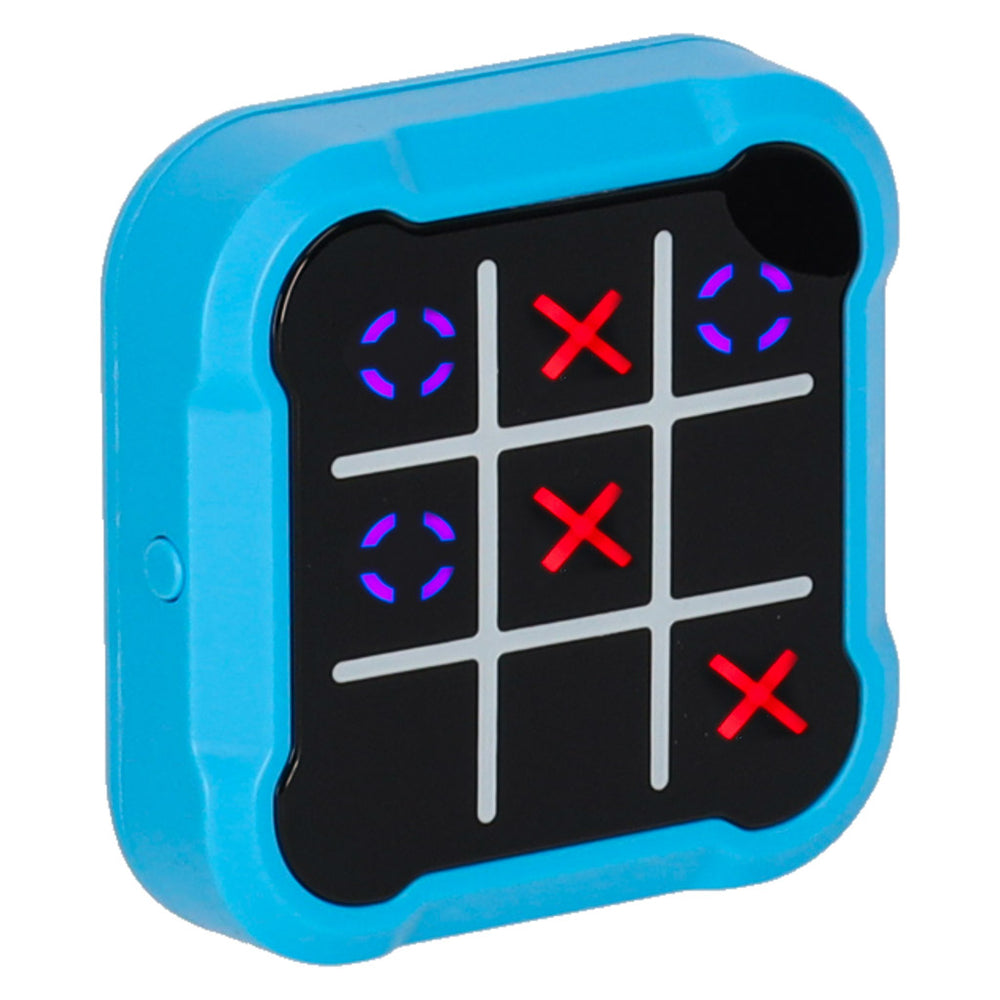 Circle cross cross elektroniskā puzzle spēle tic tac toe portatīvā konsole zila