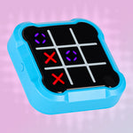 Circle cross cross elektroniskā puzzle spēle tic tac toe portatīvā konsole zila