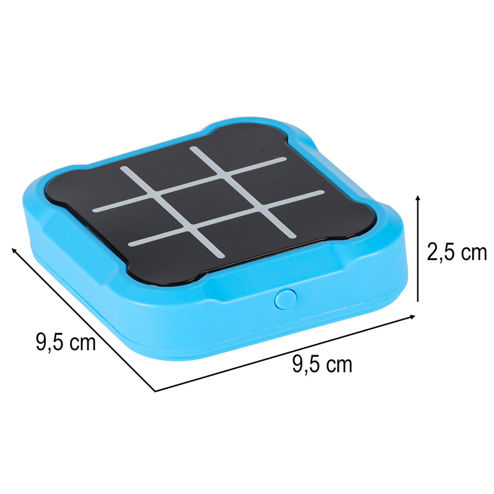 Circle cross cross elektroniskā puzzle spēle tic tac toe portatīvā konsole zila