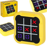 Krustu rats elektroniskā puzzle spēle tic tac toe konsole portatīvā dzeltena