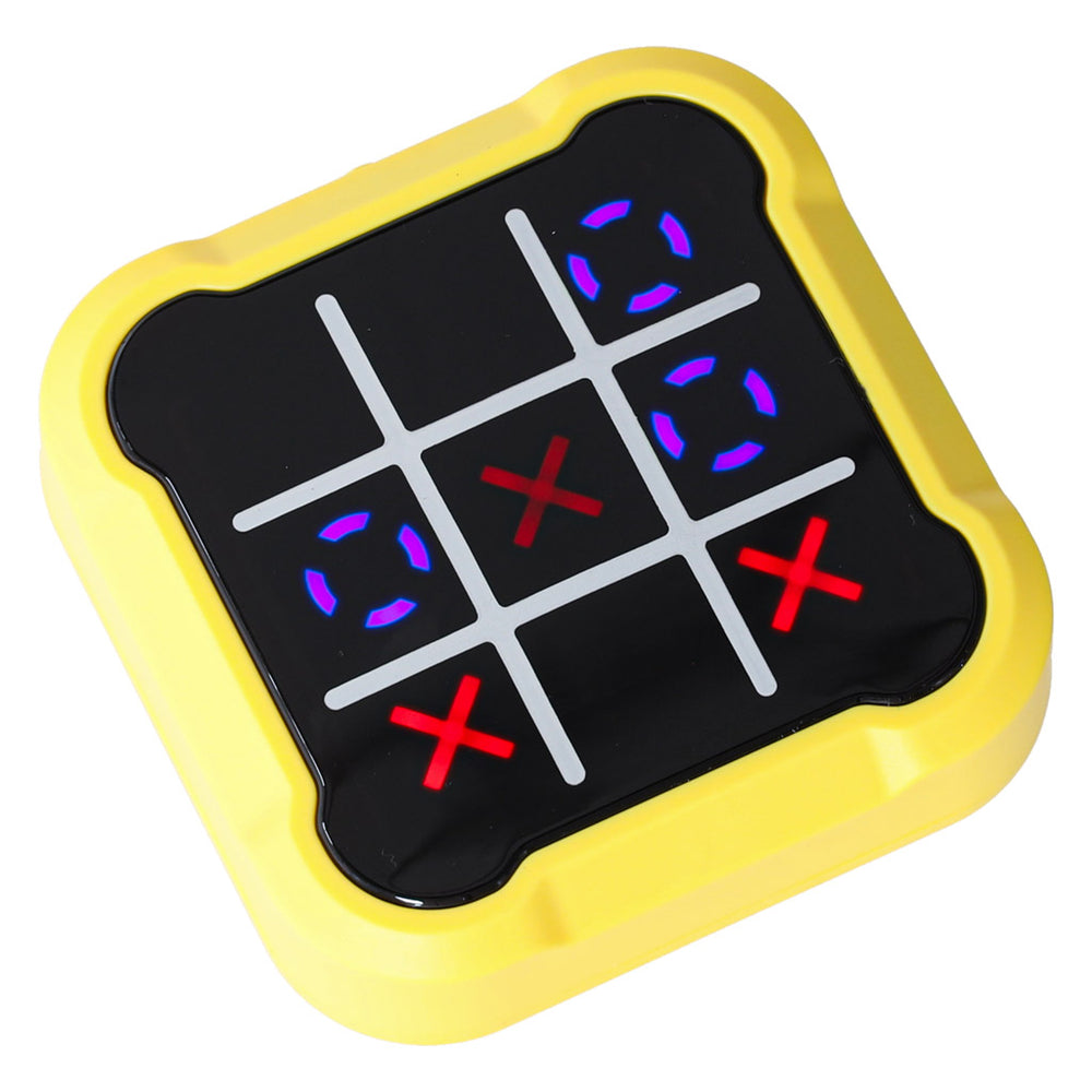 Krustu rats elektroniskā puzzle spēle tic tac toe konsole portatīvā dzeltena