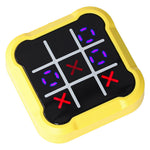 Krustu rats elektroniskā puzzle spēle tic tac toe konsole portatīvā dzeltena