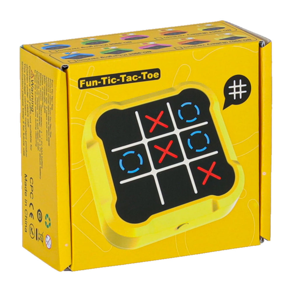 Krustu rats elektroniskā puzzle spēle tic tac toe konsole portatīvā dzeltena