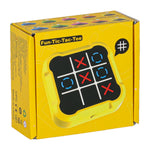 Krustu rats elektroniskā puzzle spēle tic tac toe konsole portatīvā dzeltena