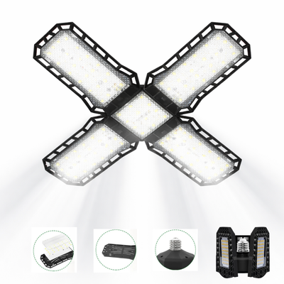 High-Power Foldable LED Lamp for Garage, Warehouse & Workshop, SKU: 166