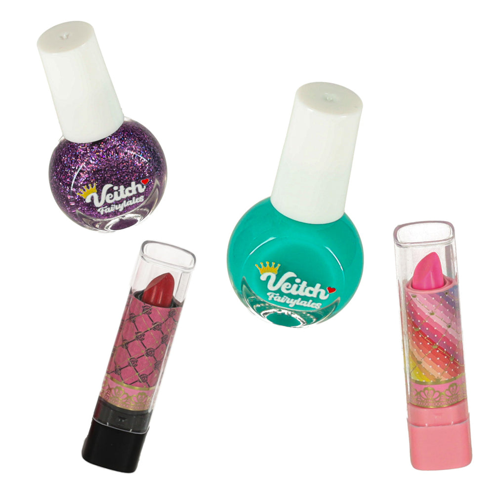 Make up kosmētika make up lakas rokassomas somiņa svārki komplekts 22 priekšmeti