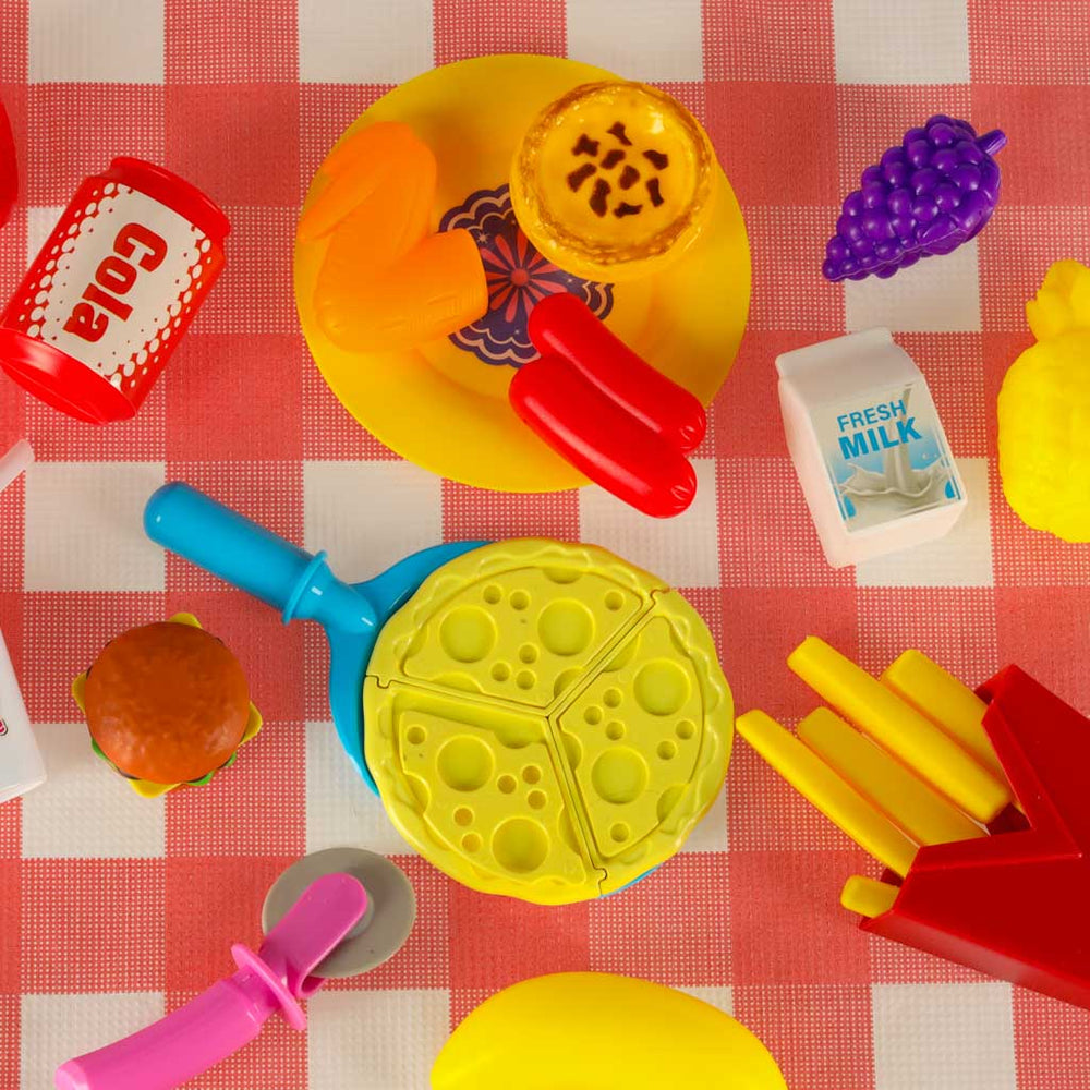 Piknika grozs ātrā ēdināšana pica burgeru ēdiens pārtika piknika uzkodas