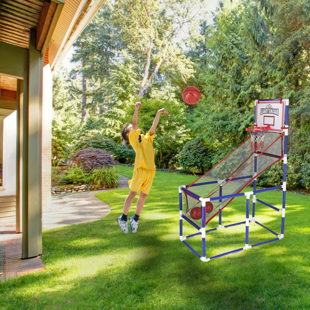 Basketbola sporta arkādes spēle portatīvais basketbols 2 bumbas sūknis