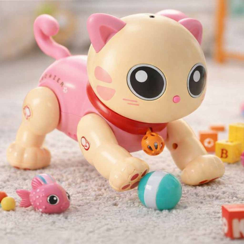 Interaktīvais kaķu tālvadības RC robots lec dzied