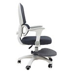 Bērna rakstāmgalda krēsls – ergonomisks, pagriežams, regulējams, pelēks