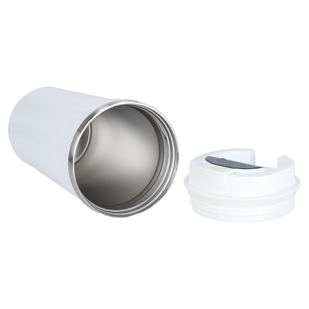 Termiskā krūze ar iemuti LED termoss 500ml balta