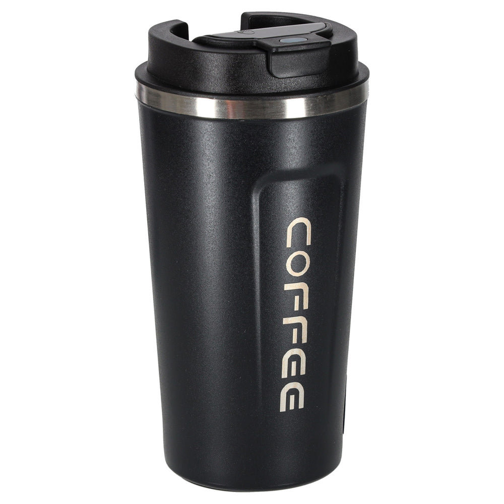 Termiskā krūze ar iemuti LED termoss 500ml melns