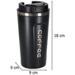 Termiskā krūze ar iemuti LED termoss 500ml melns