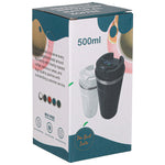 Termiskā krūze ar iemuti LED termoss 500ml melns