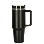 Termiskā krūze ar salmiņu un rokturi termoss 1200ml melns
