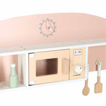 Koka bērnu virtuve MDF MODERN CLASSIC ar piederumiem, 82 cm, rozā