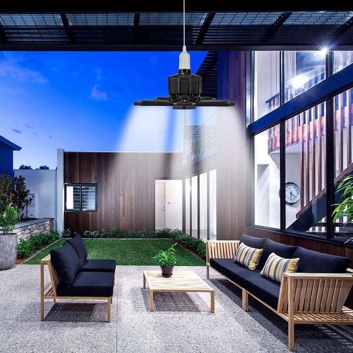 High-Power Foldable LED Lamp for Garage, Warehouse & Workshop, SKU: 166