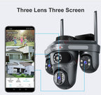 LS-WL310 3 Lens High-Quality 360 Degree Outdoor Wired CCTV Camera