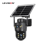 LS VISION 4K divu ekrānu 4G saules takas kamera, āra PTZ PIR noteikšana, divvirzienu saruna, ūdensnecaurlaidīga savvaļas dabas kamera V380 Pro lietotne