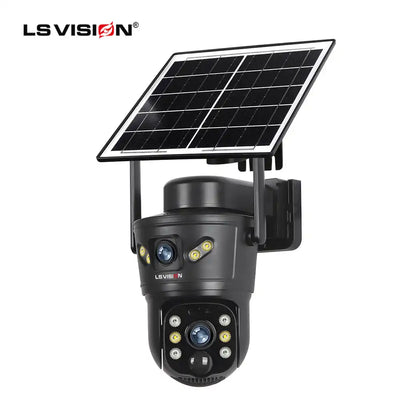 LS VISION 4K divu ekrānu 4G saules takas kamera, āra PTZ PIR noteikšana, divvirzienu saruna, ūdensnecaurlaidīga savvaļas dabas kamera V380 Pro lietotne