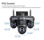 LS-WL310 3 Lens High-Quality 360 Degree Outdoor Wired CCTV Camera