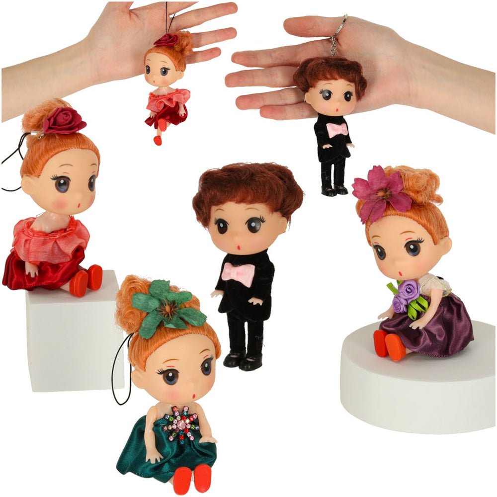 Leļļu māja lelles 3 meitenes + 1 zēns komplekts 4 gab. 12 cm