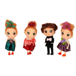 Leļļu māja lelles 3 meitenes + 1 zēns komplekts 4 gab. 12 cm