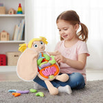 Maskot lelle, kas mācās anatomiju meitene