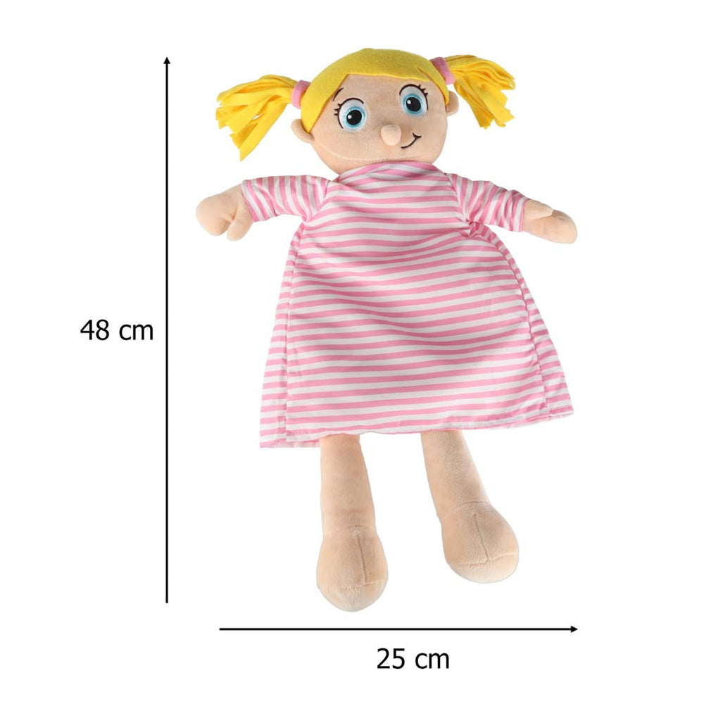 Maskot lelle, kas mācās anatomiju meitene