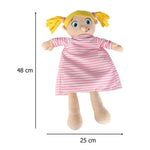 Maskot lelle, kas mācās anatomiju meitene
