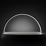 LED kosmētiskā lampa bez ēnām, galda lampa manikīram, ar izliektu loku, balta