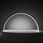 LED kosmētiskā lampa bez ēnām, galda lampa manikīram, ar izliektu loku, balta